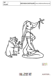 pocahontas boyama sayfaları